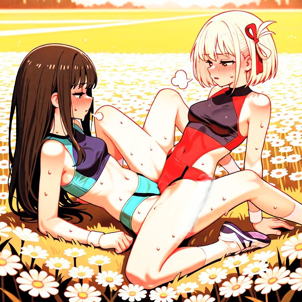 花畑の二人（620）