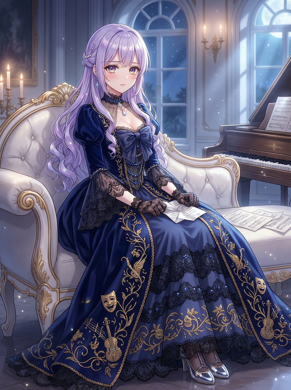 月影に紫苑の乙女