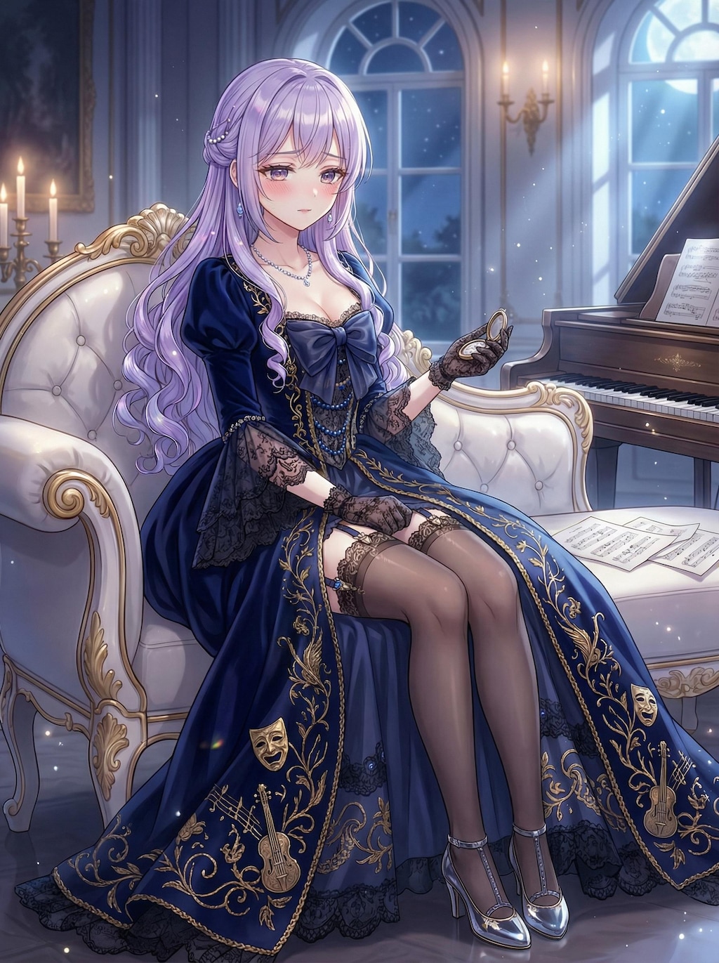 月影に紫苑の乙女