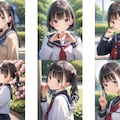 AIイラスト集「J〇ちゃんたちの画像集セーラー服編」【全年齢版】（417枚） 3枚目