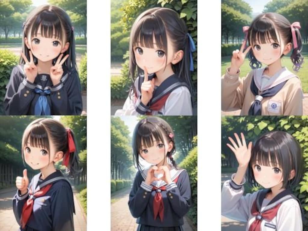 AIイラスト集「J〇ちゃんたちの画像集セーラー服編」【全年齢版】（417枚）