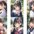 AIイラスト集「J〇ちゃんたちの画像集セーラー服編」【全年齢版】（417枚） 5枚目