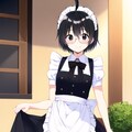 男の娘風メイド服のび太　しずかちゃんの代わりに喫茶店の手伝いをすることになったのび太くん 9枚目