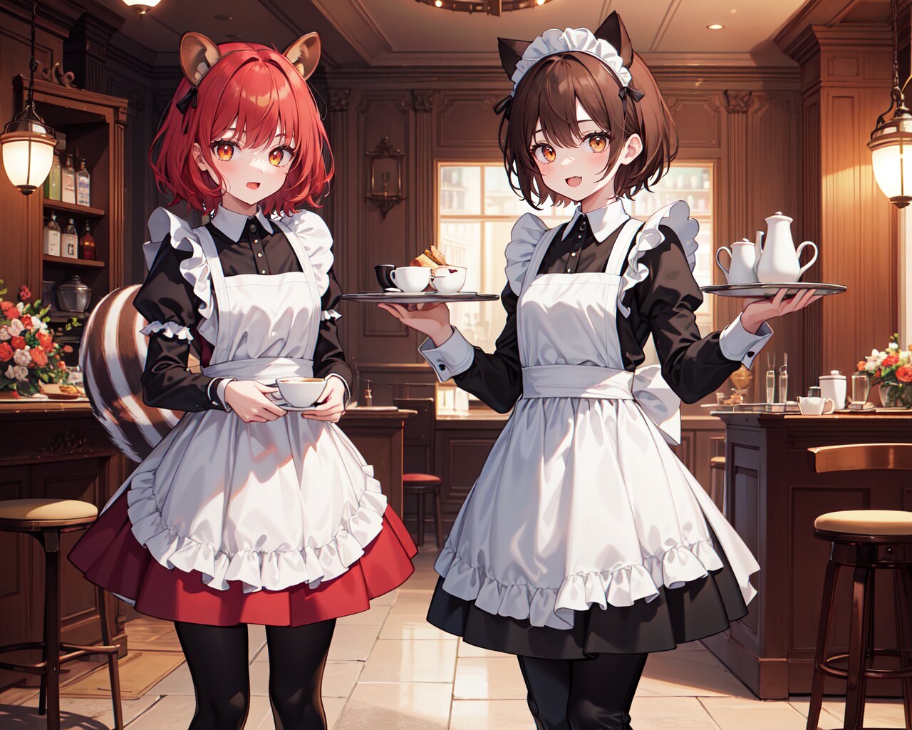 とある企画のリス子さんと猫娘のコラボレーション