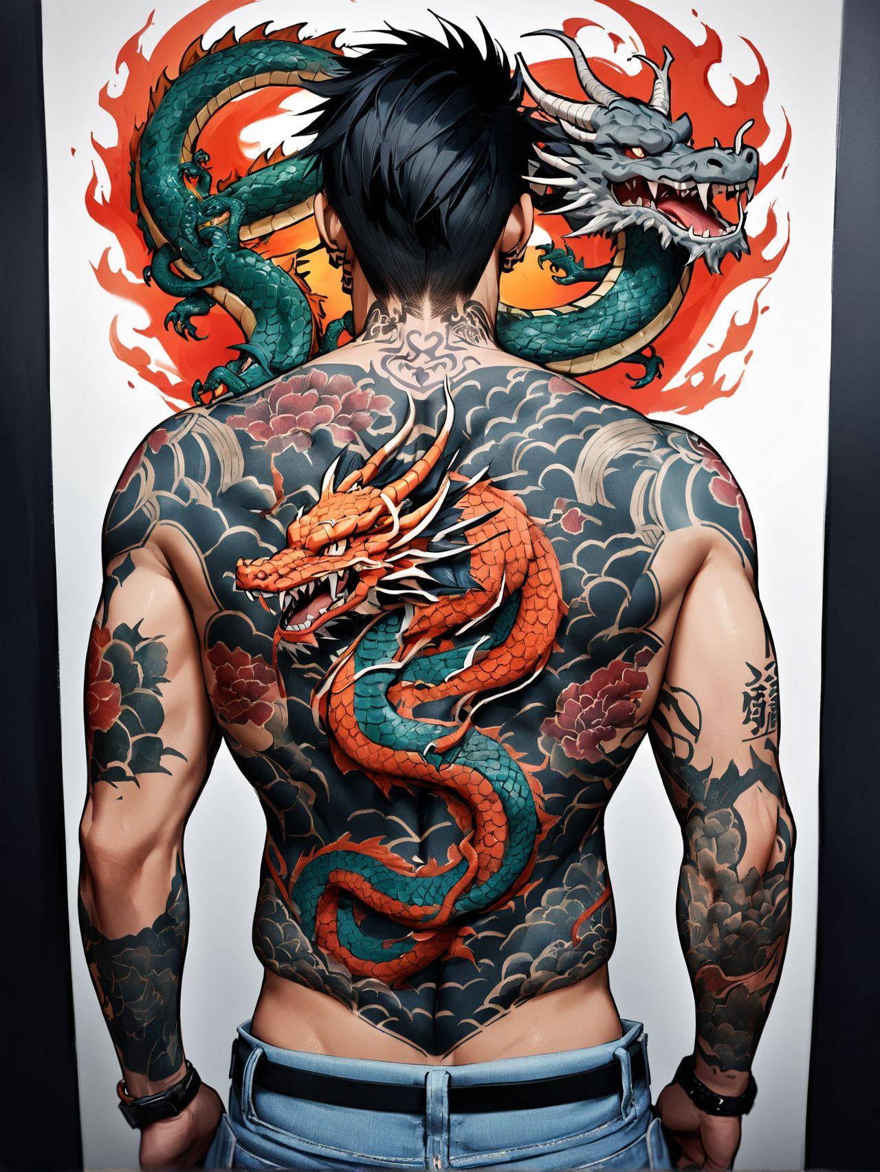 龍の彫り物