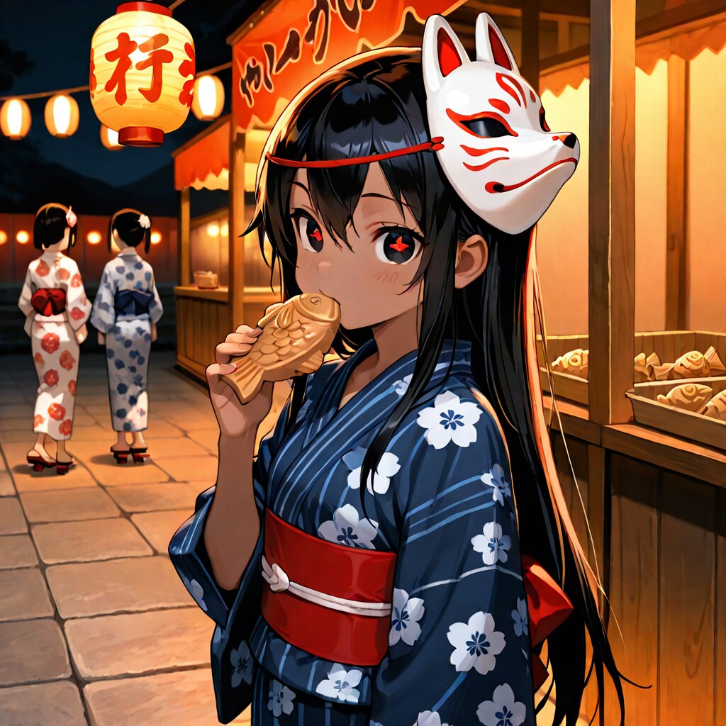夏祭りの少女達