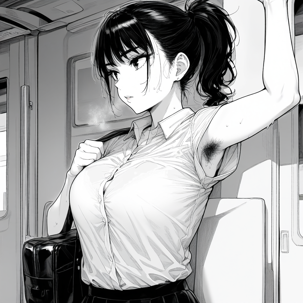 脇（腋）の甘い少女