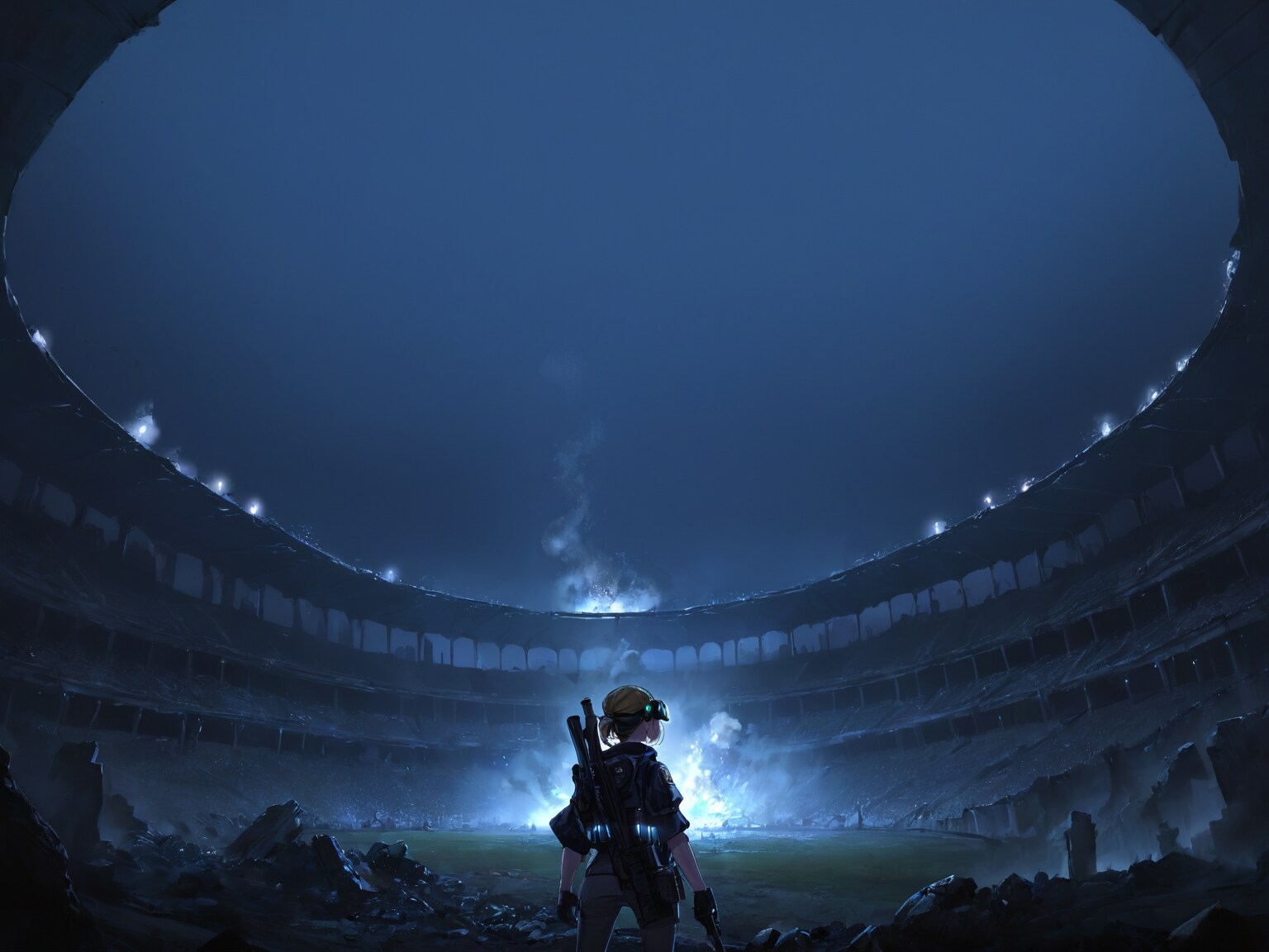 制圧されたスタジアム | の人気AIイラスト・グラビア