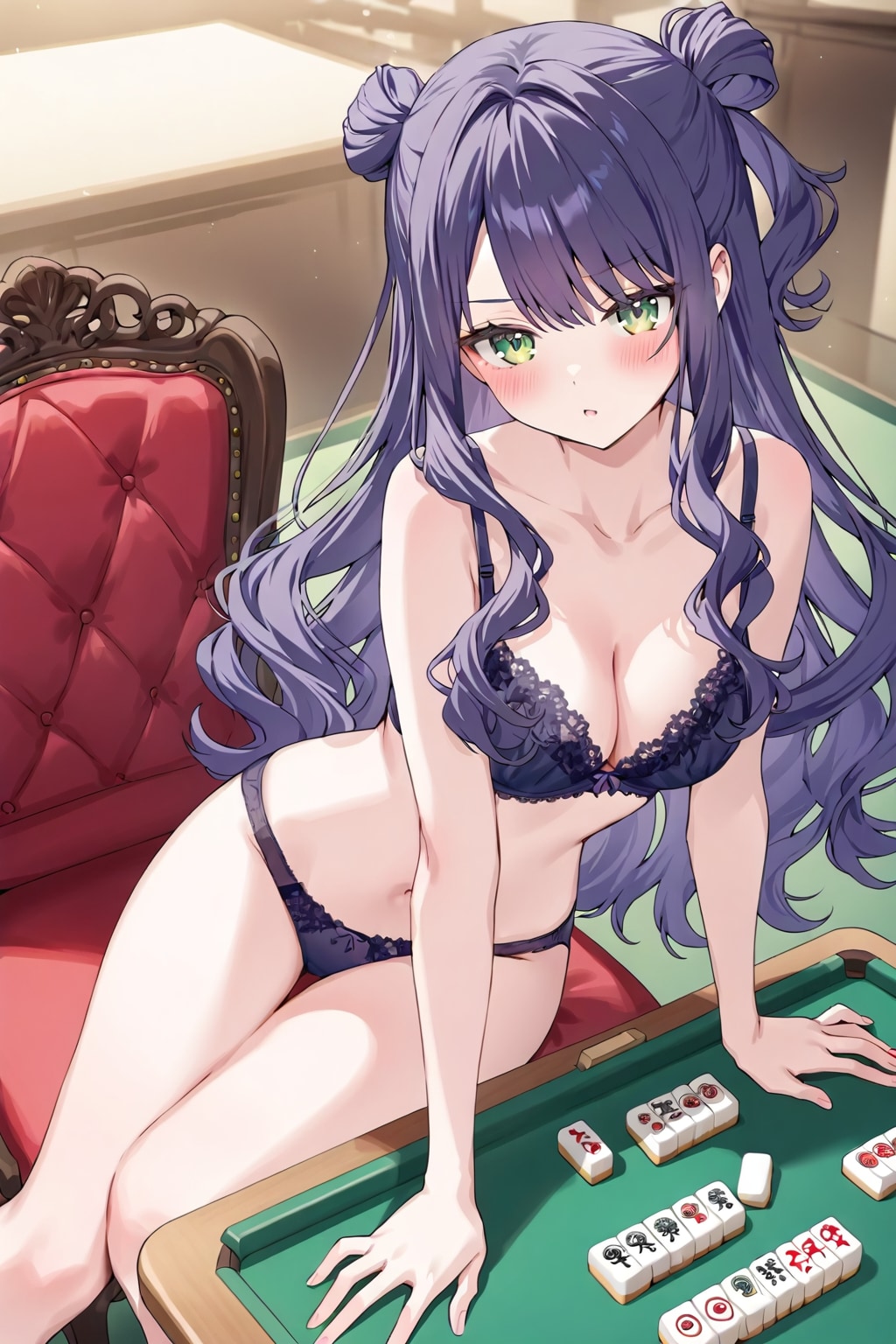 脱衣麻雀で負けたLILACちゃん