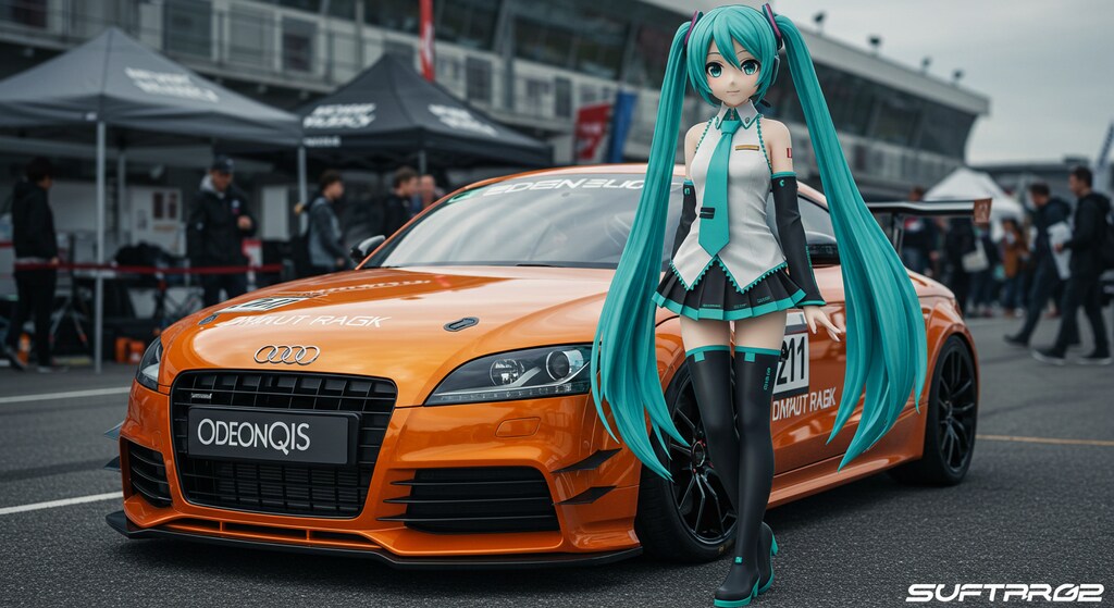 初音ミクとアウディTTクーペ