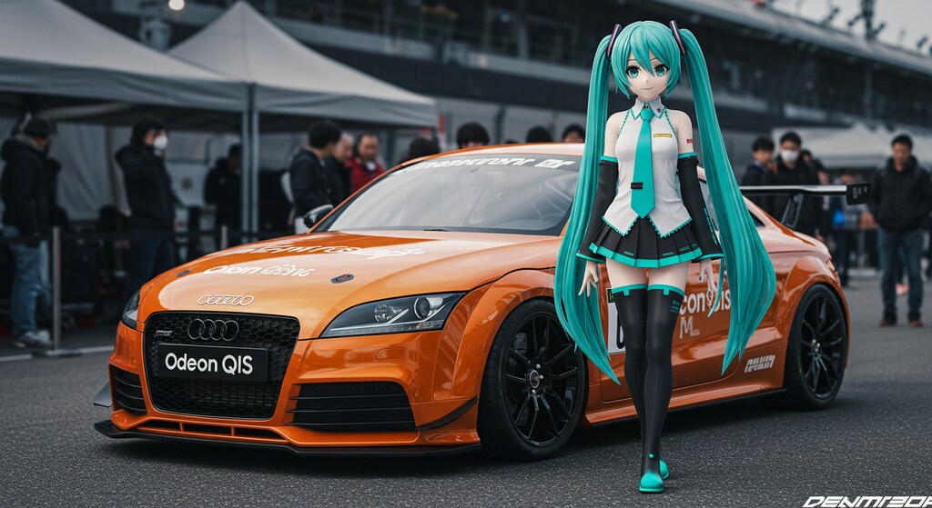 初音ミクとアウディTTクーペ