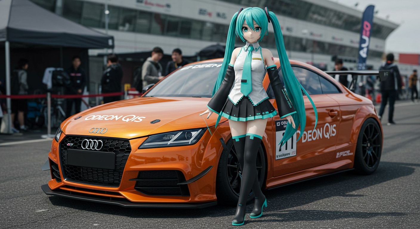 初音ミクとアウディTTクーペ | の人気AIイラスト・グラビア