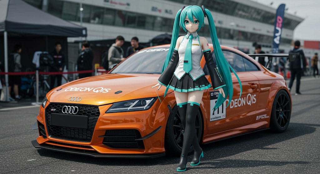 初音ミクとアウディTTクーペ