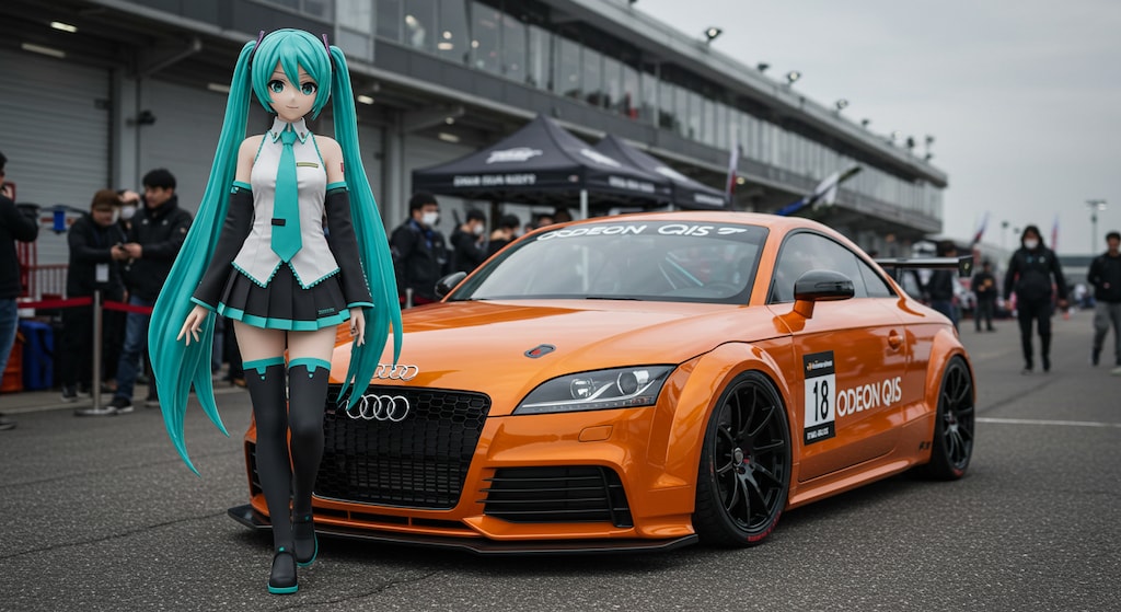 初音ミクとアウディTTクーペ