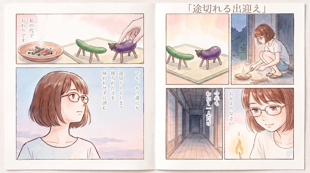 #039 途切れる出迎え　★AI併用作品（手描き強化版）★