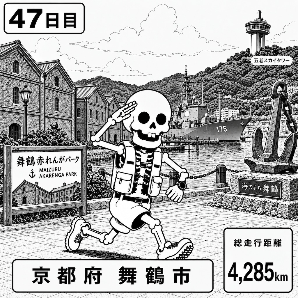 京都府舞鶴市に到着