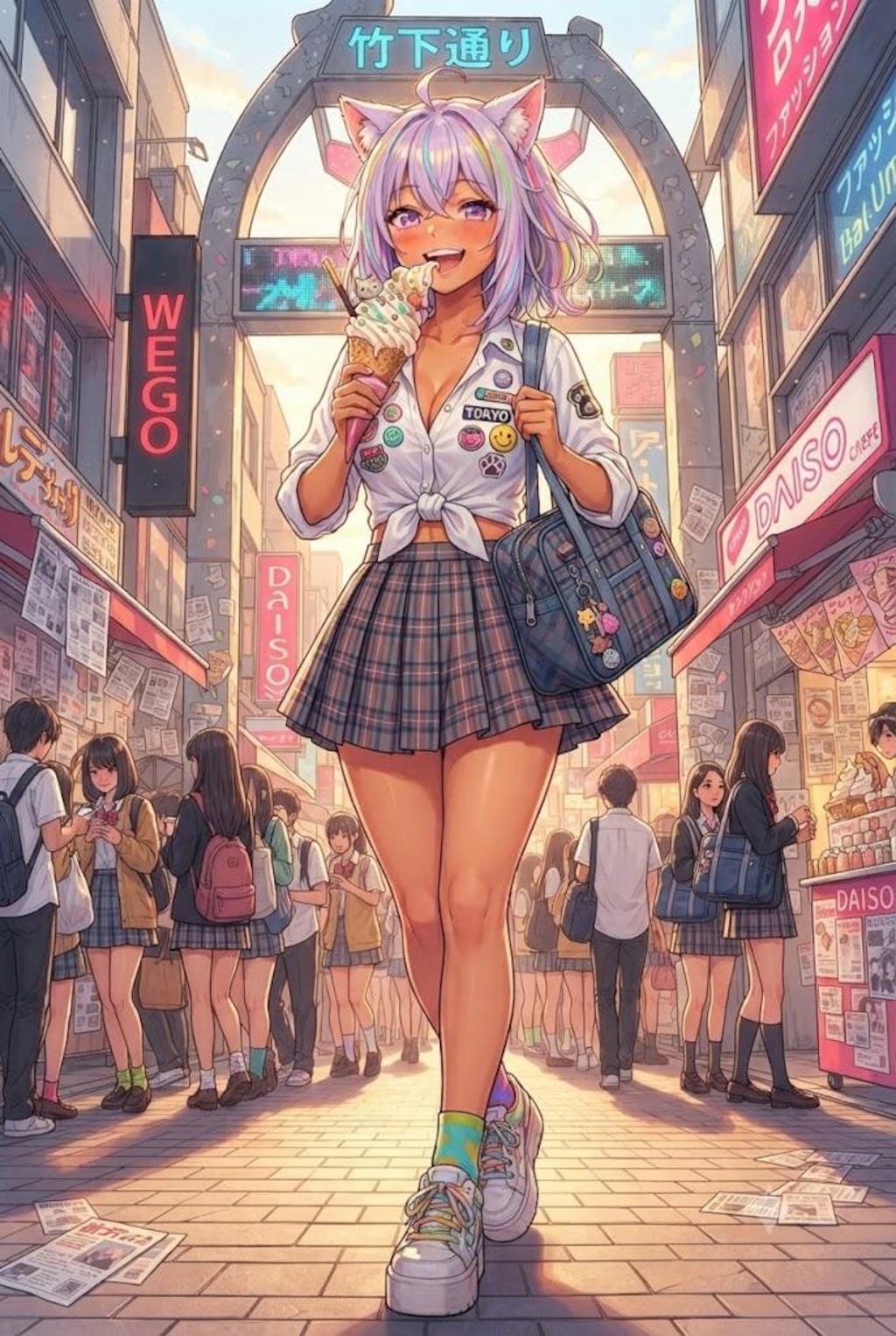 制服・セーラーの日焼けギャルのシス4枚