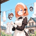 洗濯物とメイド少女 5枚目