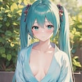 浴衣姿のミクさん 3枚目