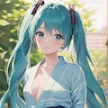 浴衣姿のミクさん 6枚目