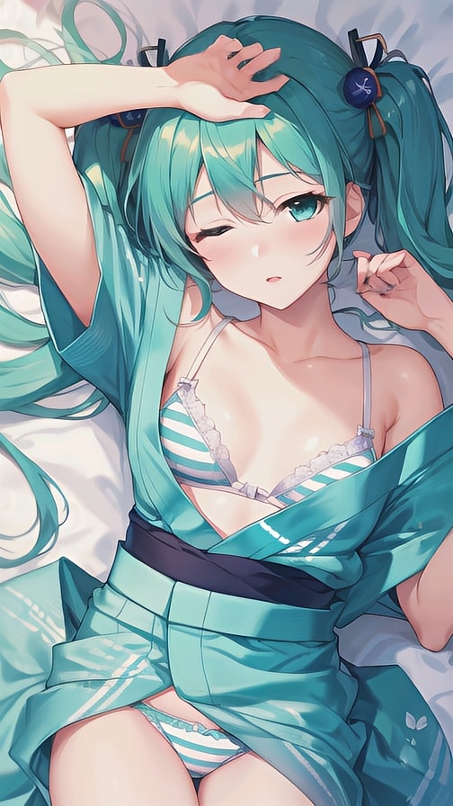 浴衣姿のミクさん