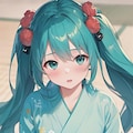 浴衣姿のミクさん 4枚目