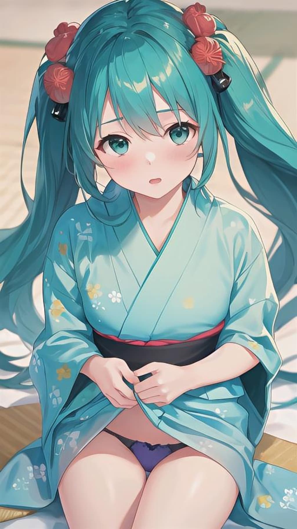 浴衣姿のミクさん