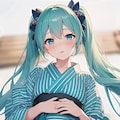 浴衣姿のミクさん 5枚目