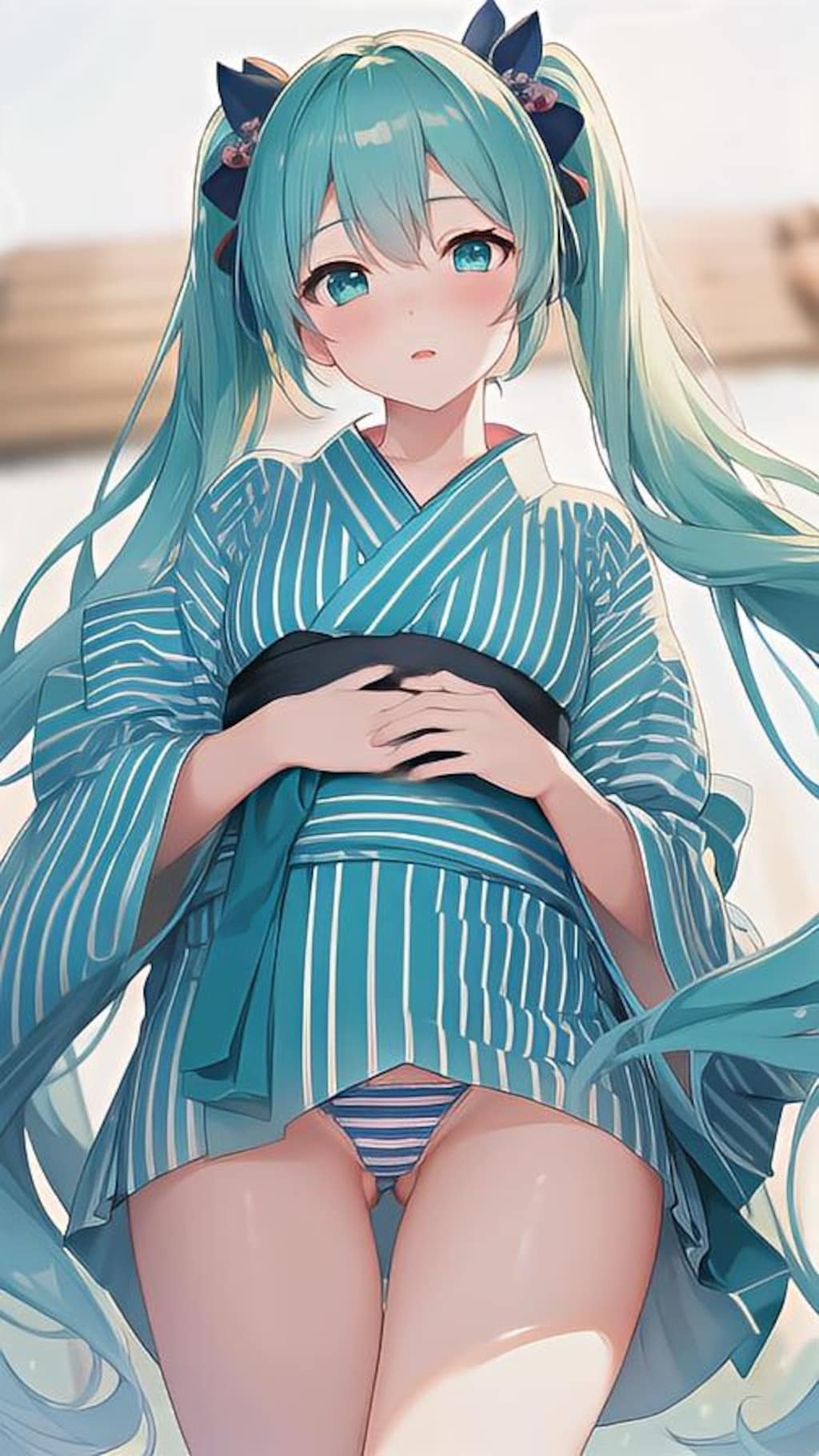 浴衣姿のミクさん
