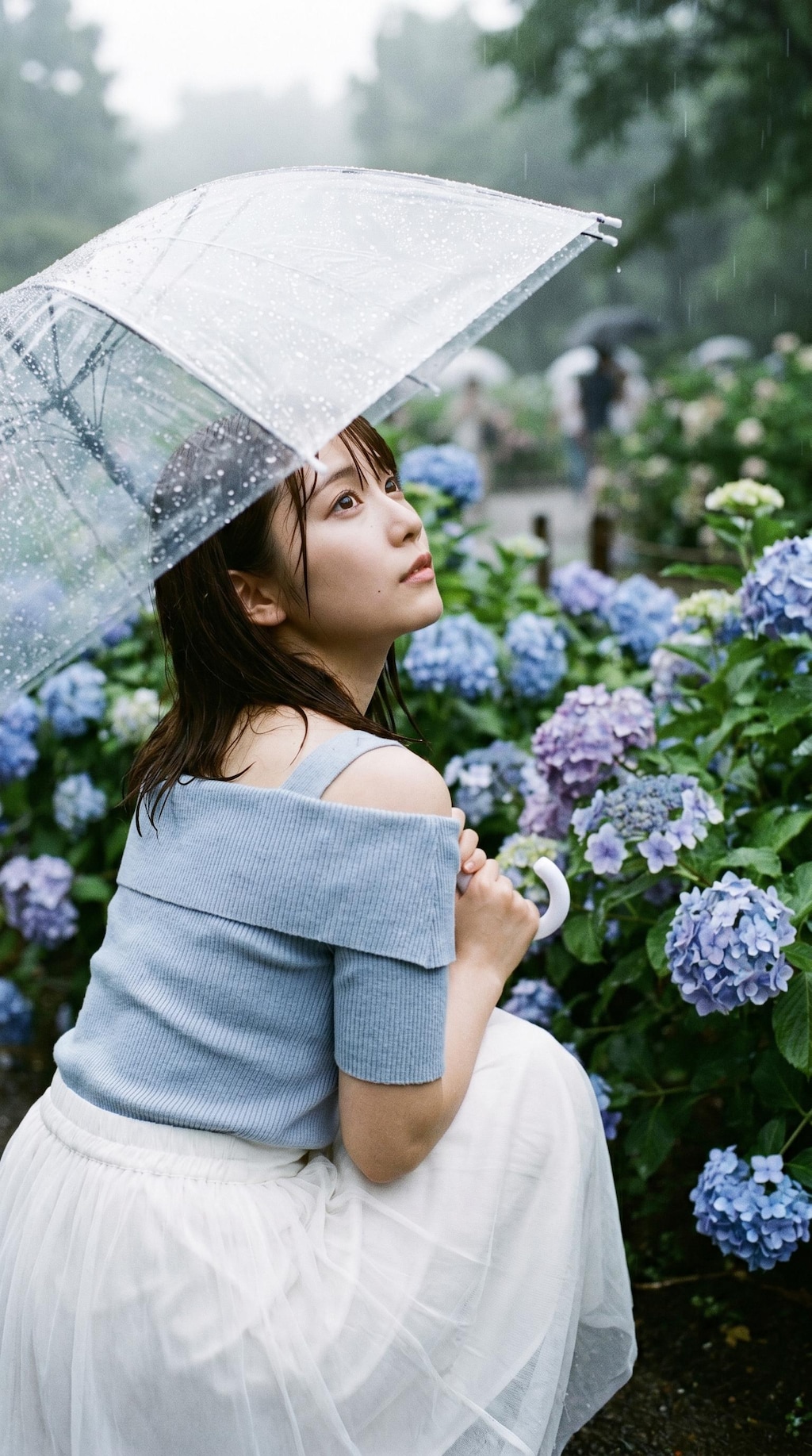 Hydrangea Lane After Rain