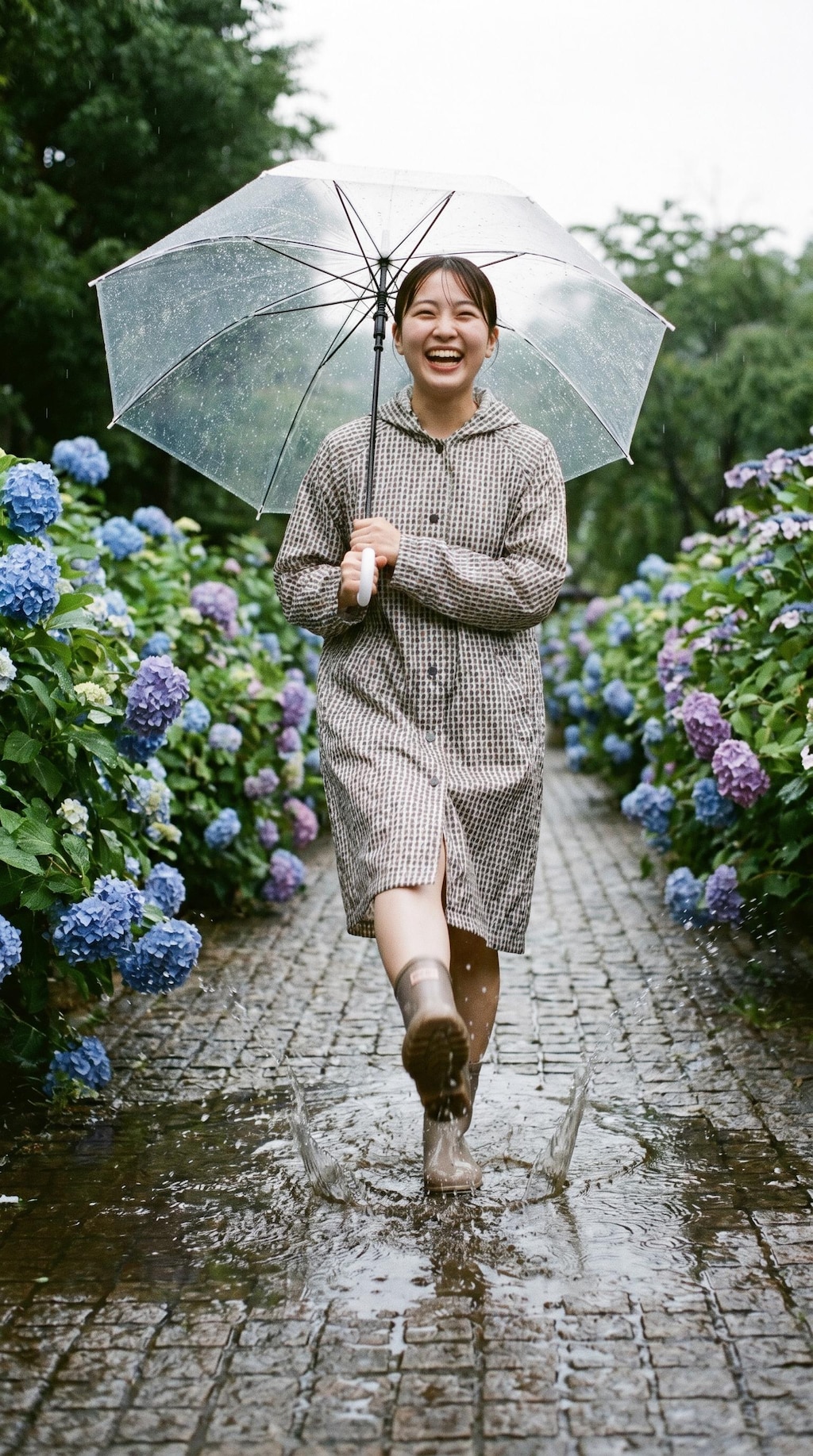 Hydrangea Lane After Rain