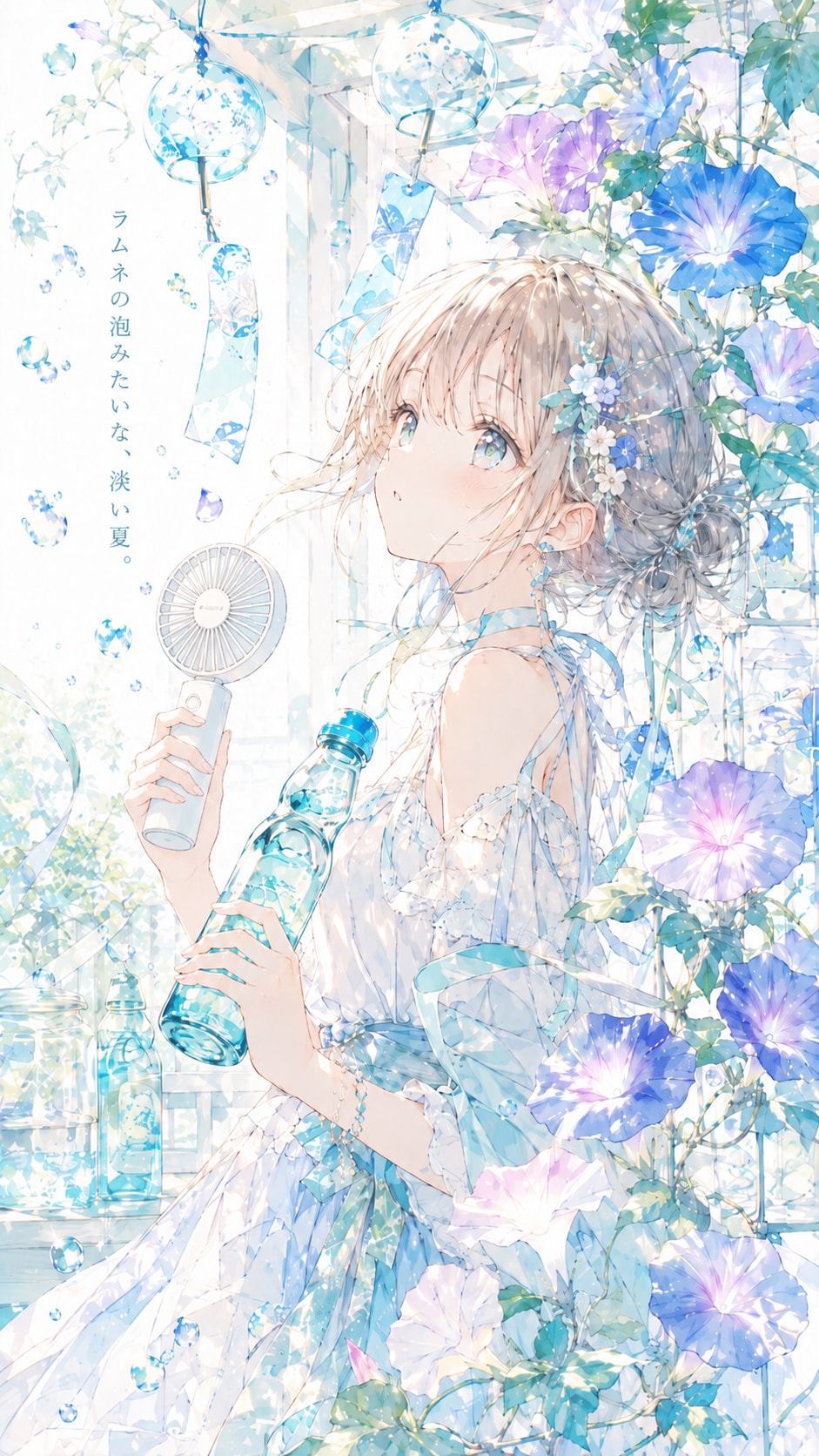 ラムネの泡みたいな、淡い夏。