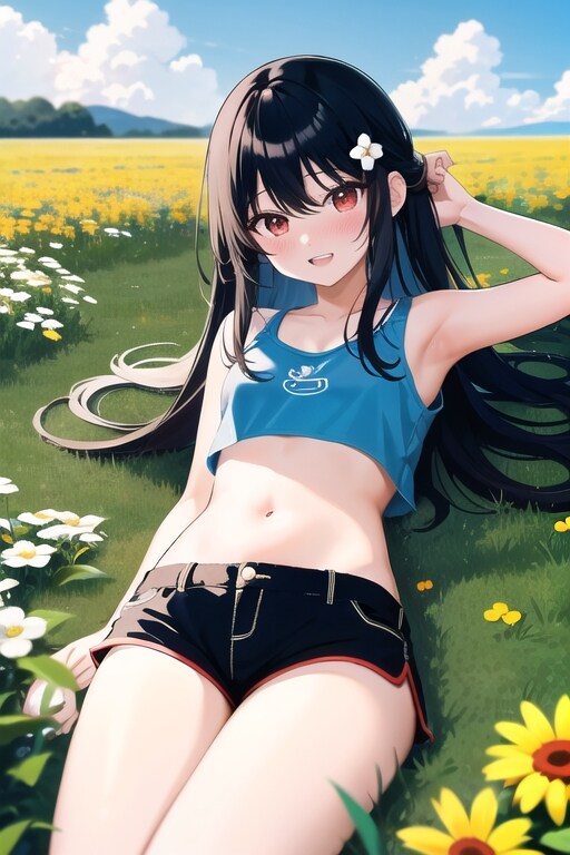 黒髪赤眼娘