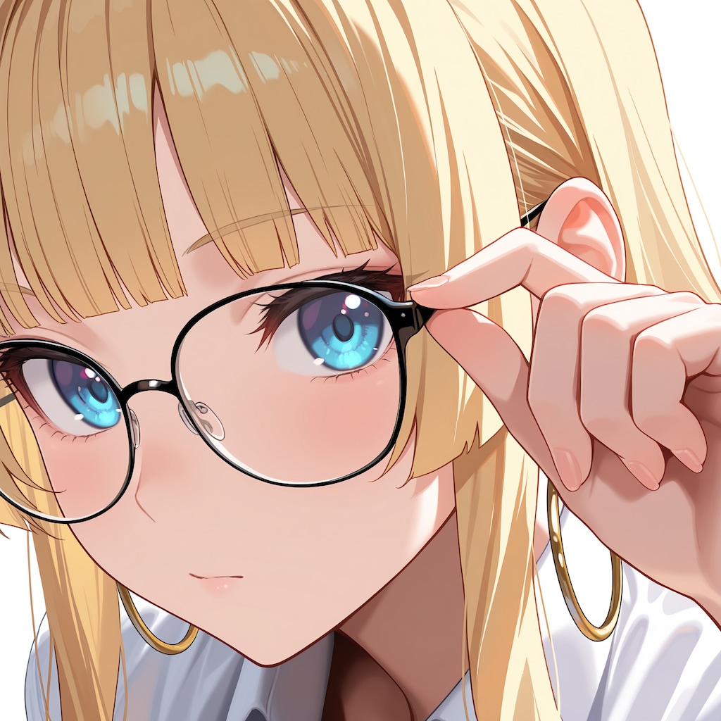うちの子の顔面ドアップその4、うちの眼鏡っ子