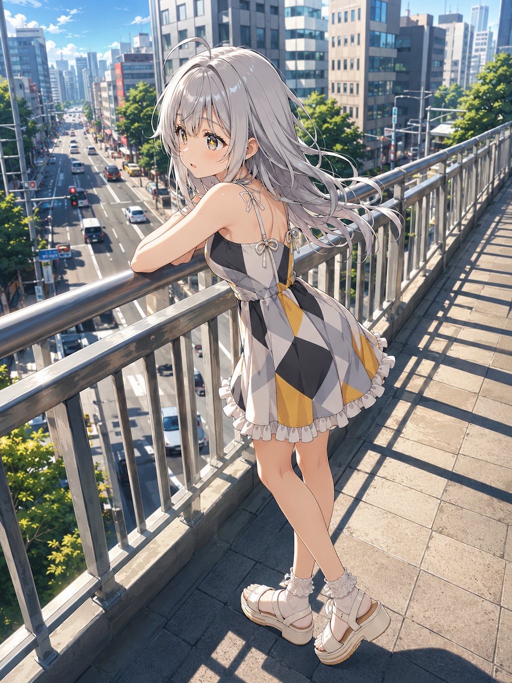 陸橋の上から