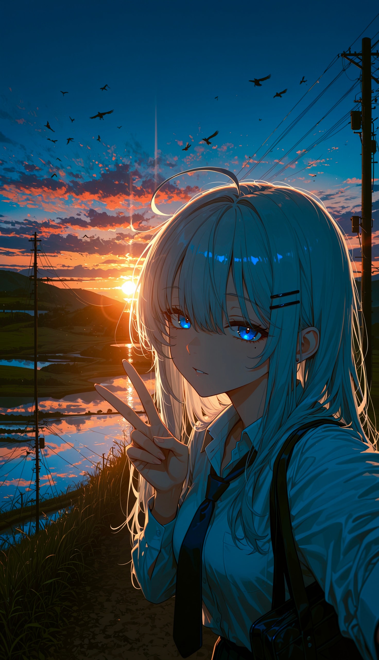 いつもの帰り道　別Ver | の人気AIイラスト・グラビア