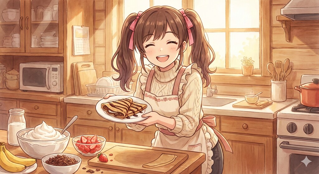 手作りチョコクレープ