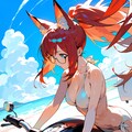 BIKEとけもみみビキニ少女♪　赤と緑のキツネっ娘♡（12枚） 6枚目
