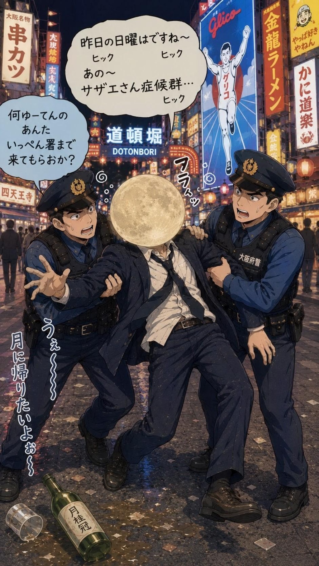 職質受けている🚨マンデーマン🌕️