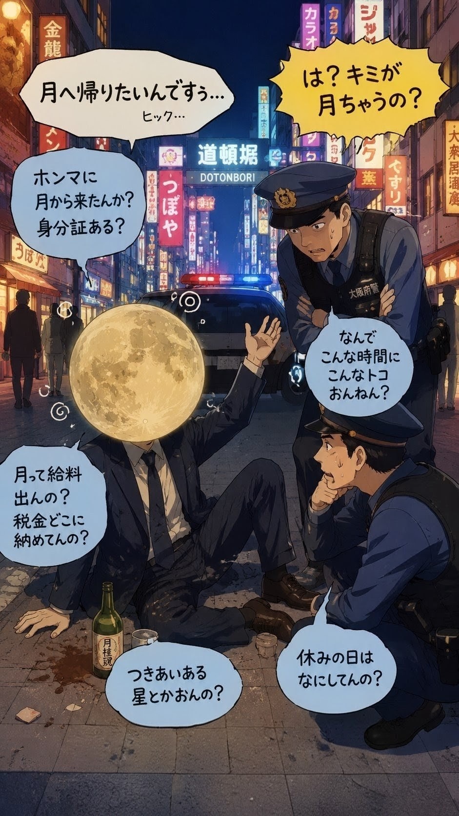 職質受けている🚨マンデーマン🌕️