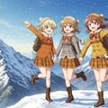 アニメキャラと山登り 2枚目