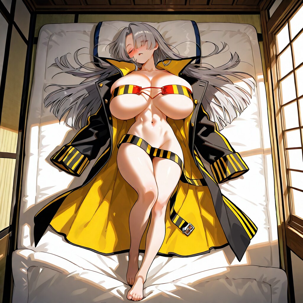 朝寝する女体化鬼太郎