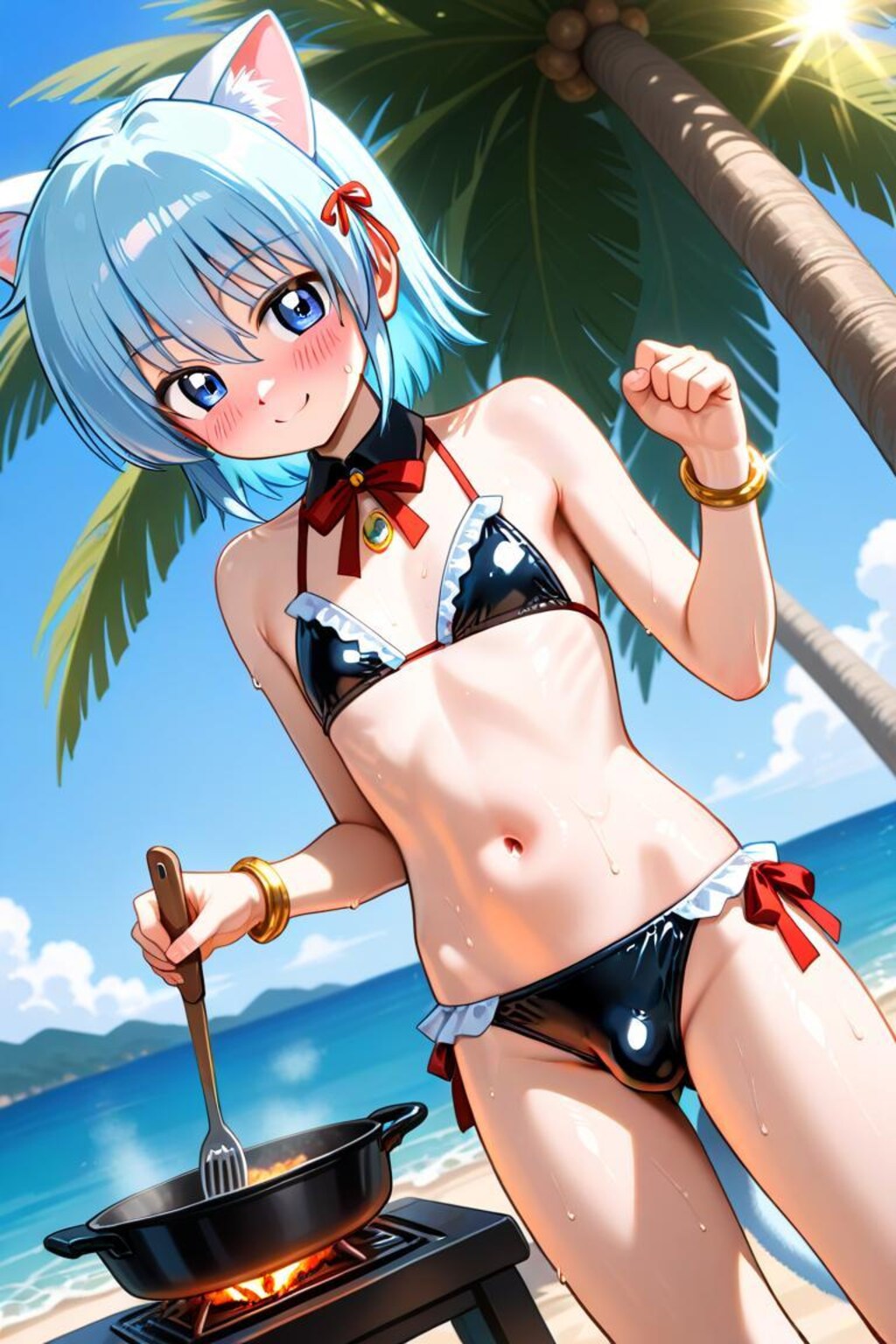 ハヤテのごとく　綾崎ハヤテ　ビキニメイド