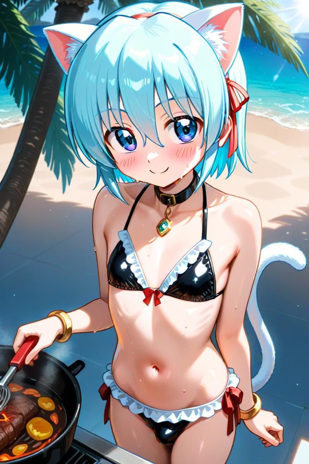 ハヤテのごとく　綾崎ハヤテ　ビキニメイド