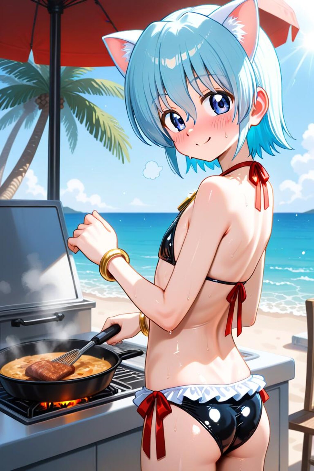 ハヤテのごとく　綾崎ハヤテ　ビキニメイド