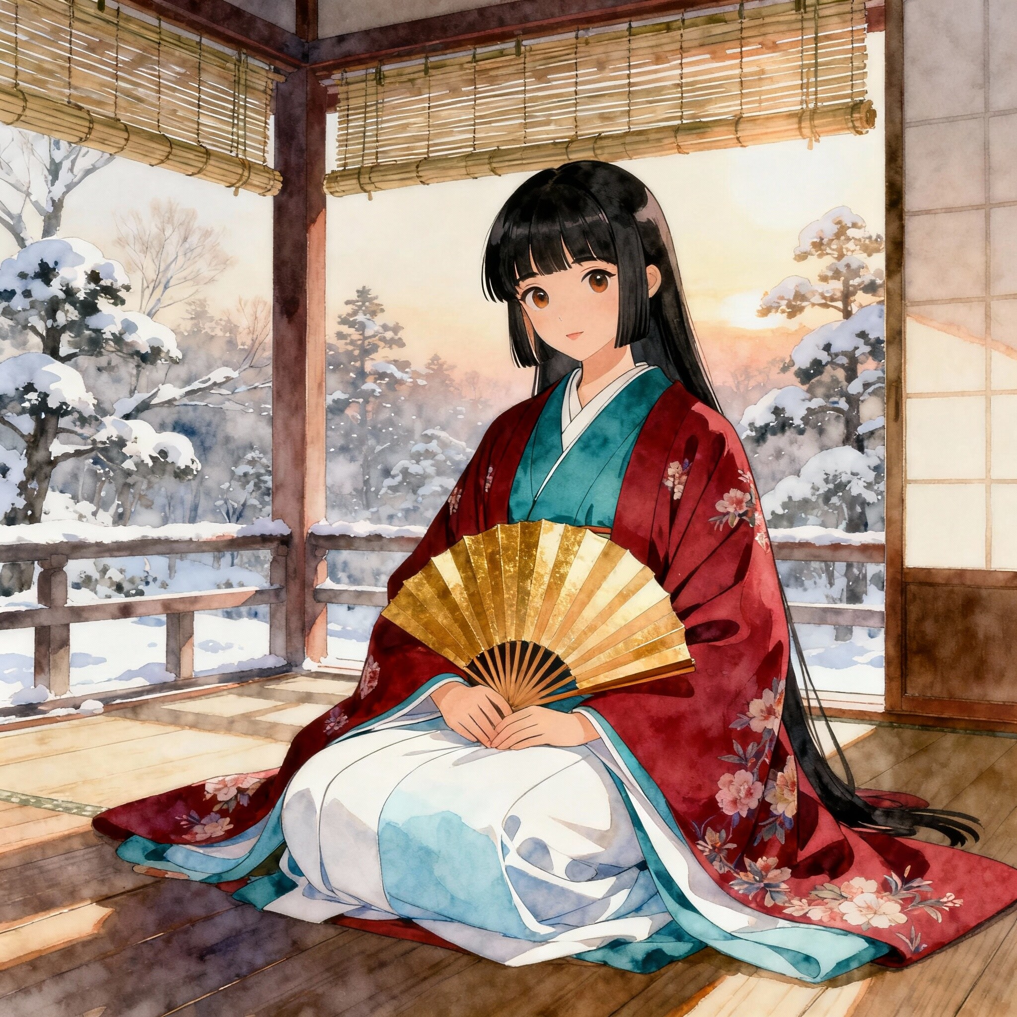 平安貴族女子（冬）