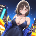青サキュバスさん（擬態モード）・パーティドレス 6枚目