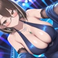 青サキュバスさん（擬態モード）・パーティドレス 3枚目