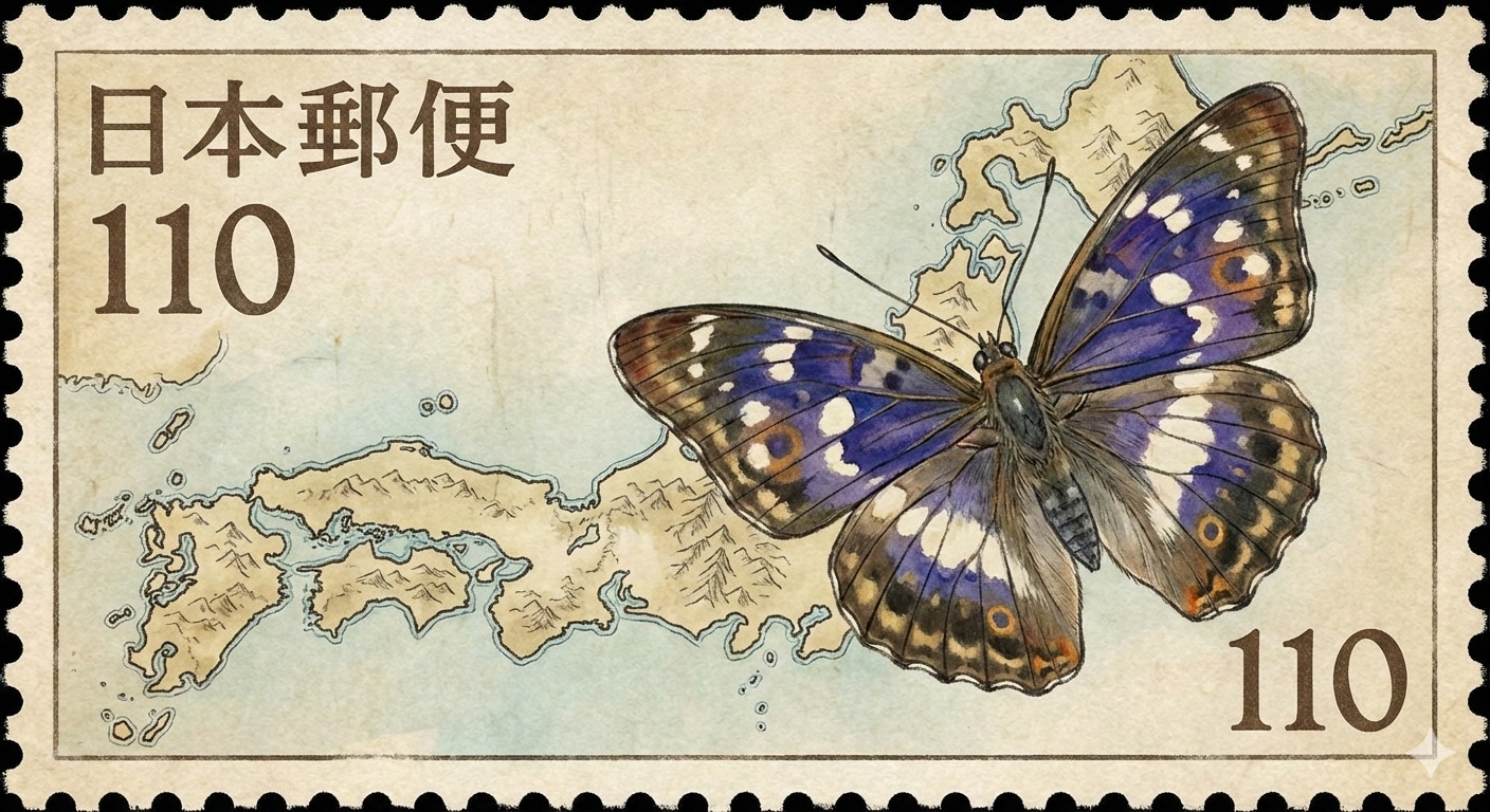 110円切手図案、国蝶オオムラサキ | の人気AIイラスト・グラビア