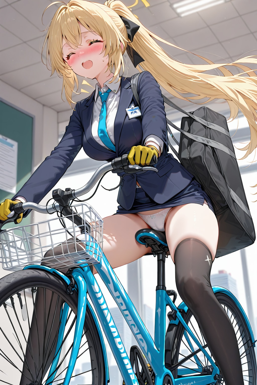 自転車に乗る